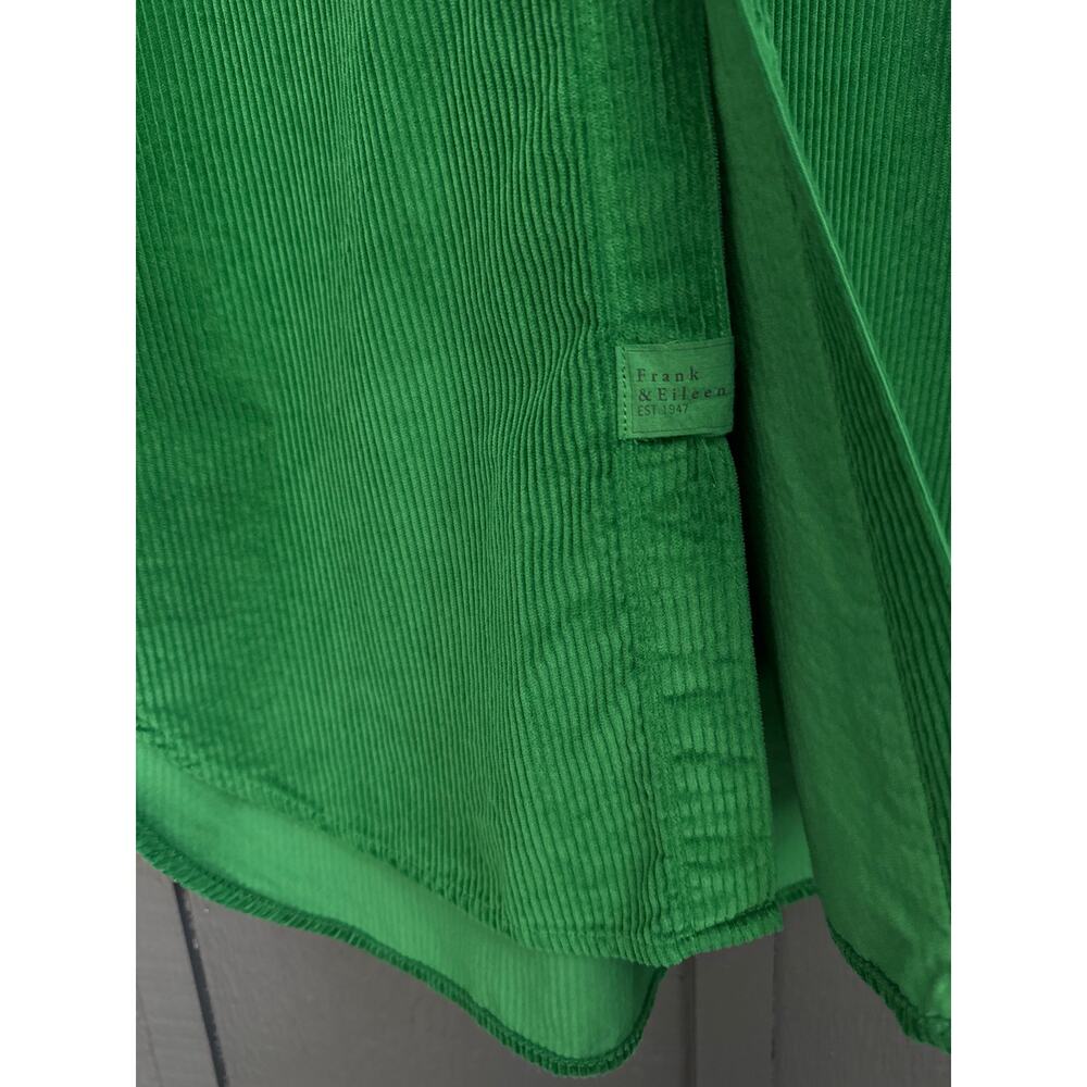 Frank & Eileen Rory Corduroy Midi Shirt Dress Green Size Medium - Picture 8 of 13